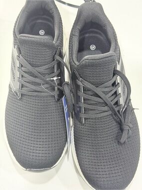 Men's Black Knit Athletic Sneakers - Lightweight Comfort